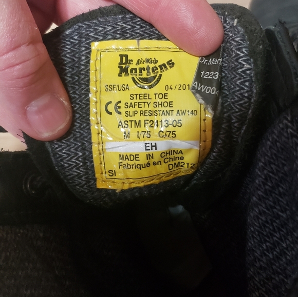 Dr Marten Mens 11 Lace Up Steel Toe Work Boots,see Pictures Pre Owned - Picture 3 of 4